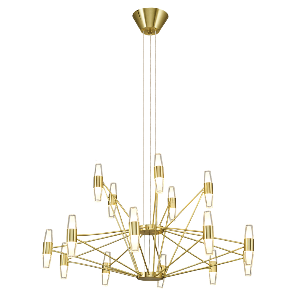Sarı-Siyah Akrilik LED Avize 80x120 cm — görsel 5