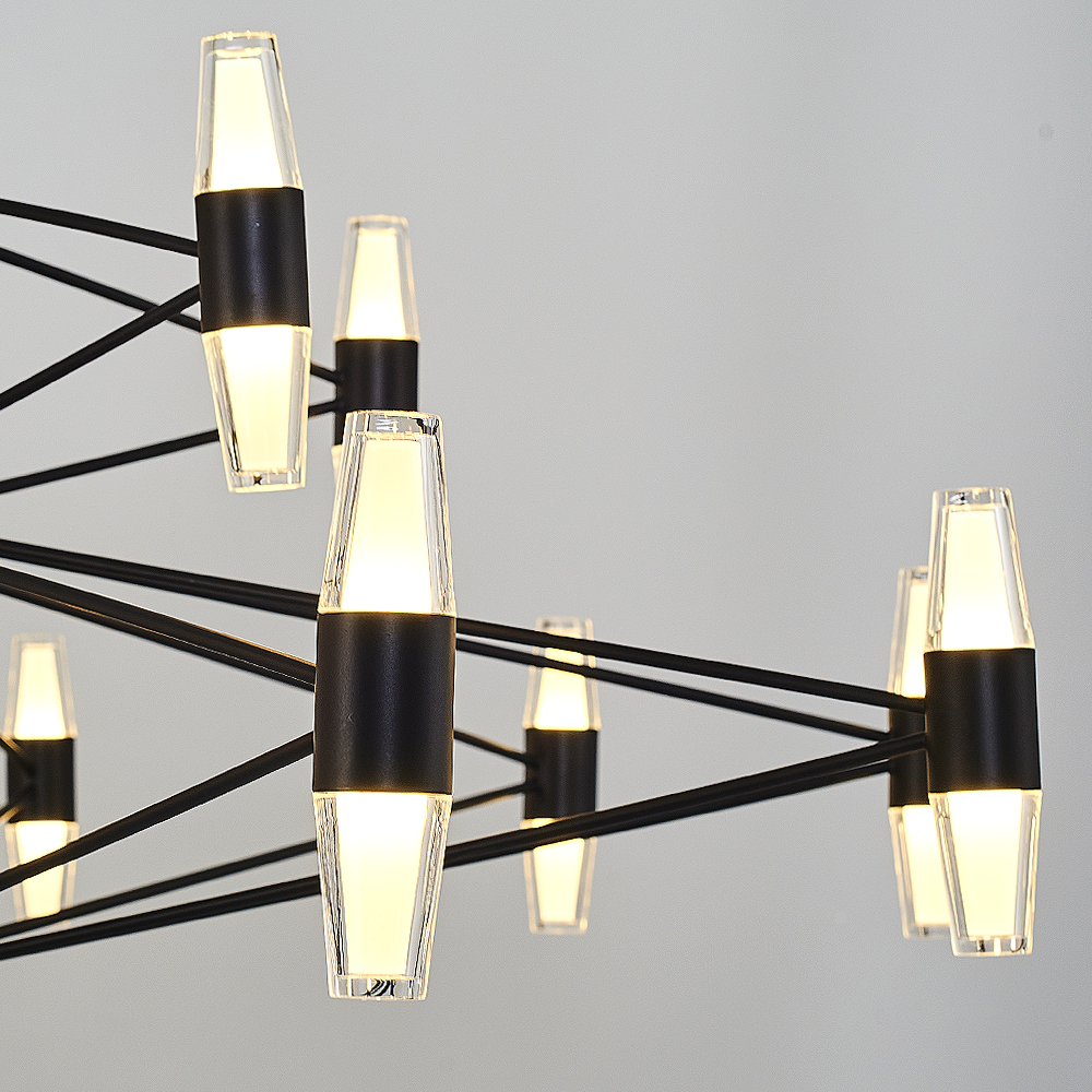 Sarı Akrilik LED Avize 100x120 cm Sarı Akrilik LED Avize 100x120 cm