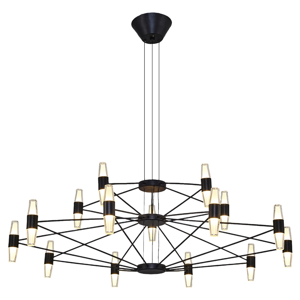 Sarı Akrilik LED Avize 100x120 cm — görsel 3