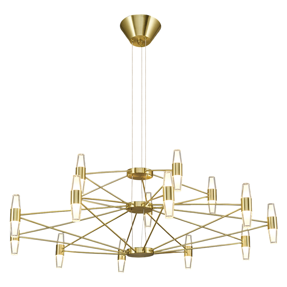 Sarı Akrilik LED Avize 100x120 cm — görsel 7