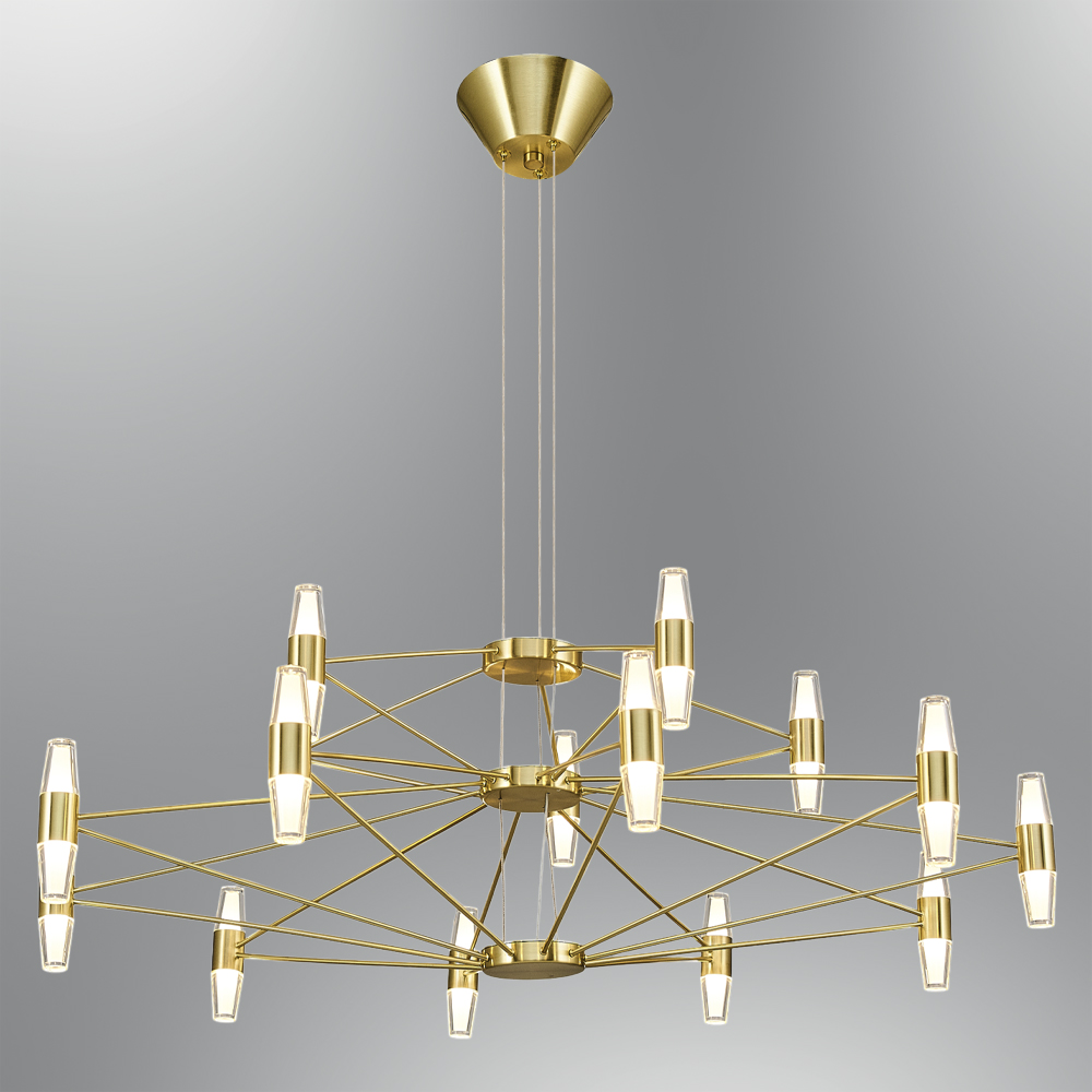 Sarı Akrilik LED Avize 100x120 cm — görsel 8