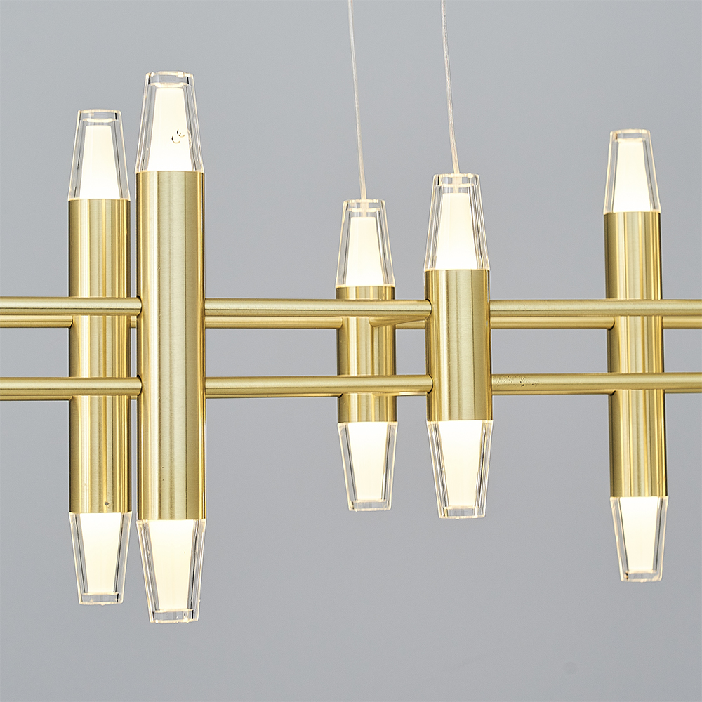 Siyah Akrilik LED Avize 120x120 cm — görsel 2