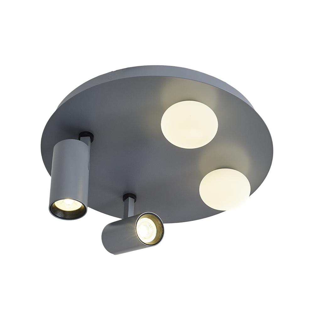 Gri-Siyah Cam LED Plafonyer 40x15 cm (14w) Gri-Siyah Cam LED Plafonyer 40x15 cm (14w)
