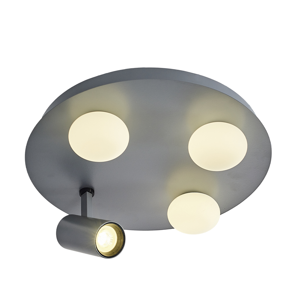 Gri-Siyah Cam LED Plafonyer 40x15 cm (13w) Gri-Siyah Cam LED Plafonyer 40x15 cm (13w)