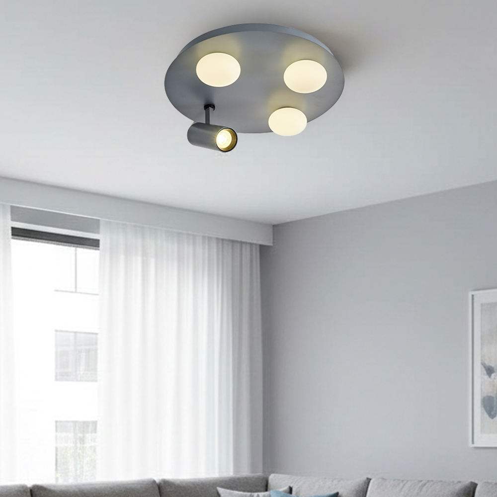 Gri-Siyah Cam LED Plafonyer 40x15 cm (13w) — görsel 5