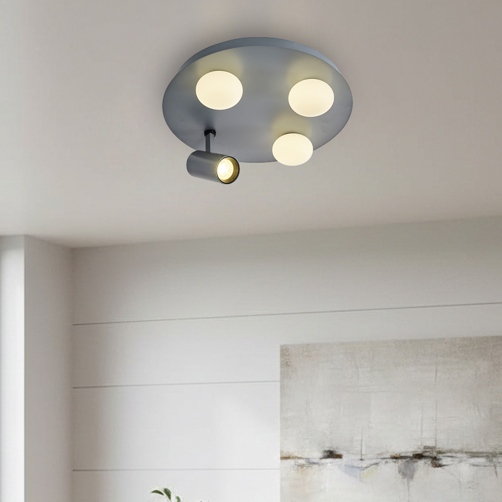 Gri-Siyah Cam LED Plafonyer 40x15 cm (13w) — görsel 7