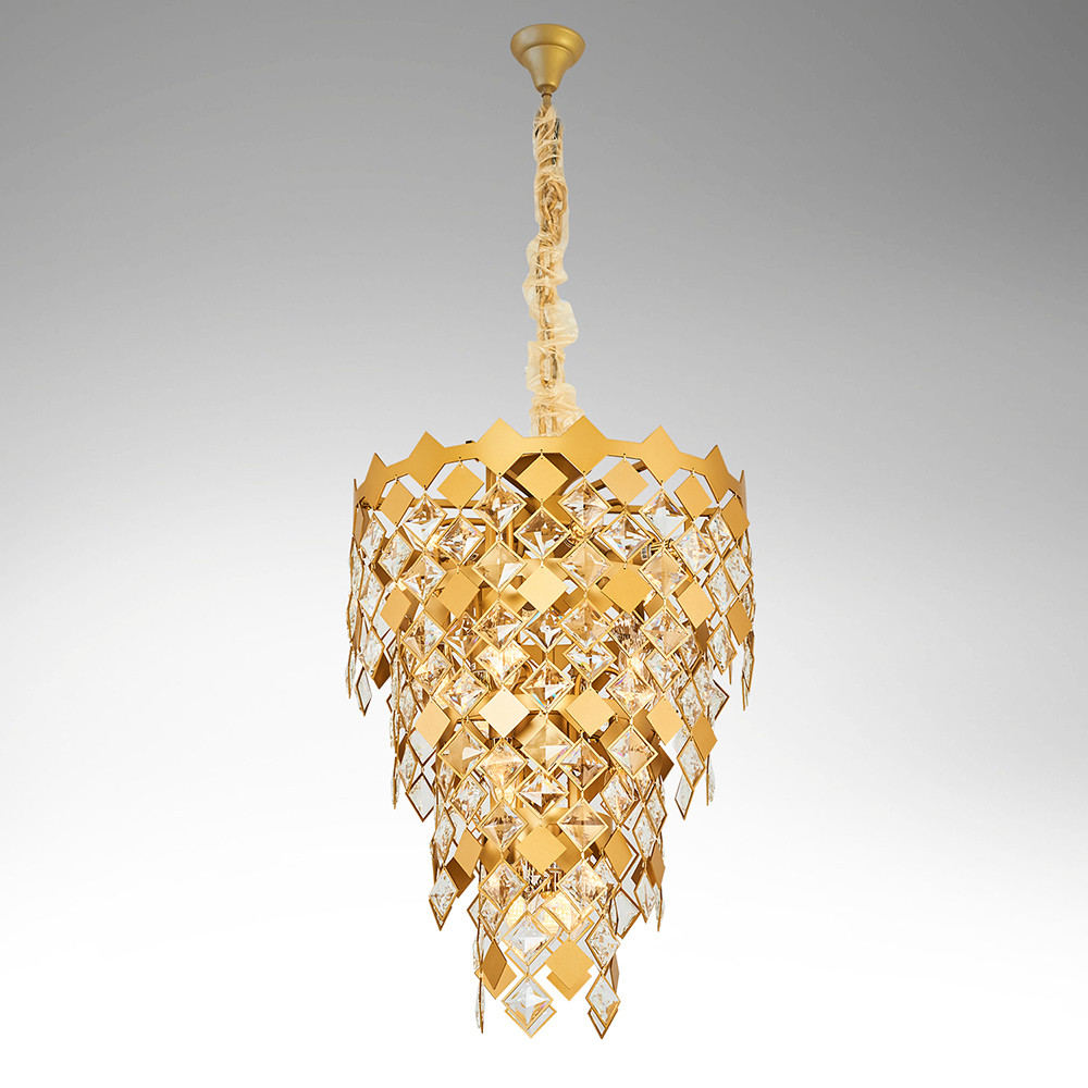Matte gold Crystal LED Classic Chandelier Matte gold Crystal LED Classic Chandelier