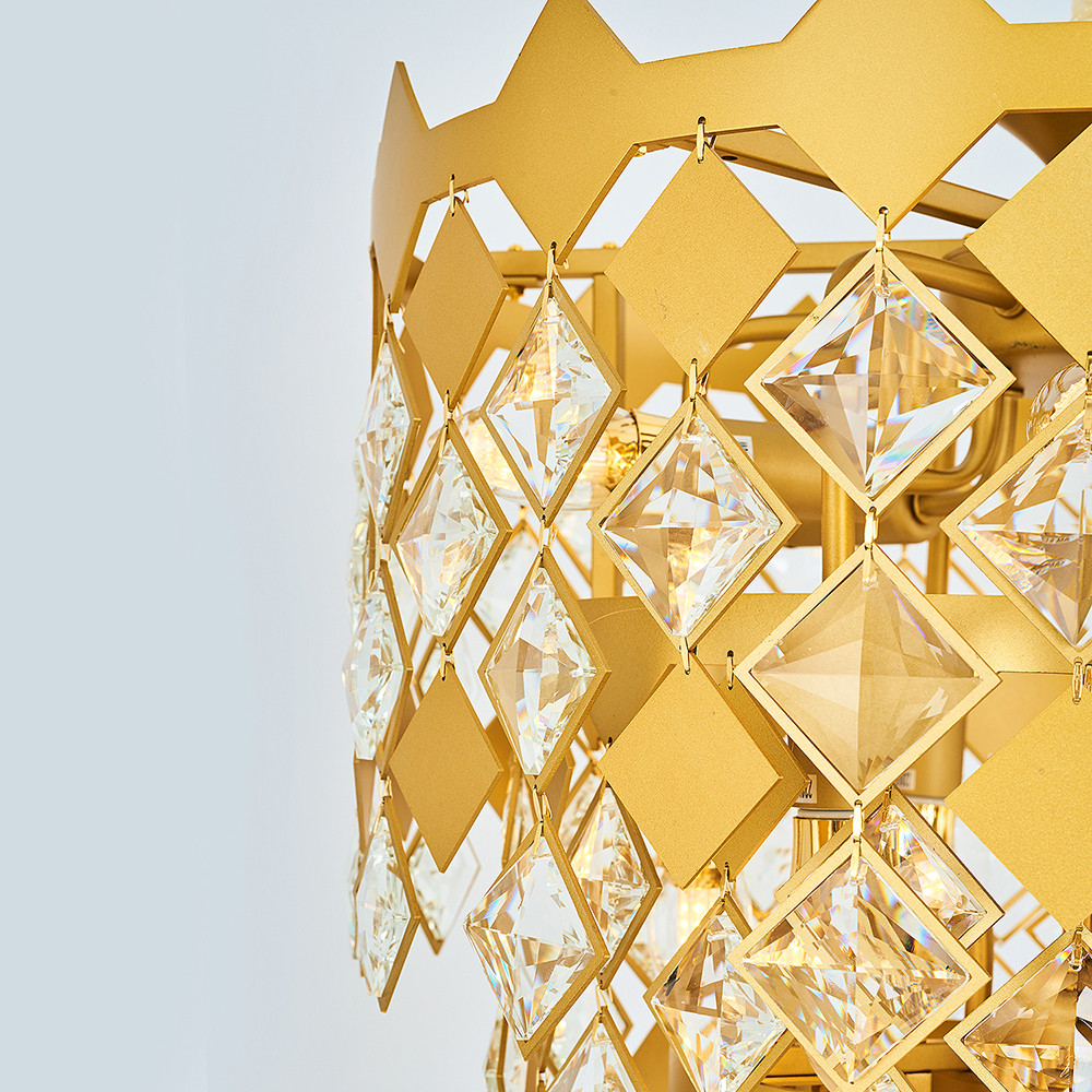 Matte gold Crystal LED Classic Chandelier Matte gold Crystal LED Classic Chandelier