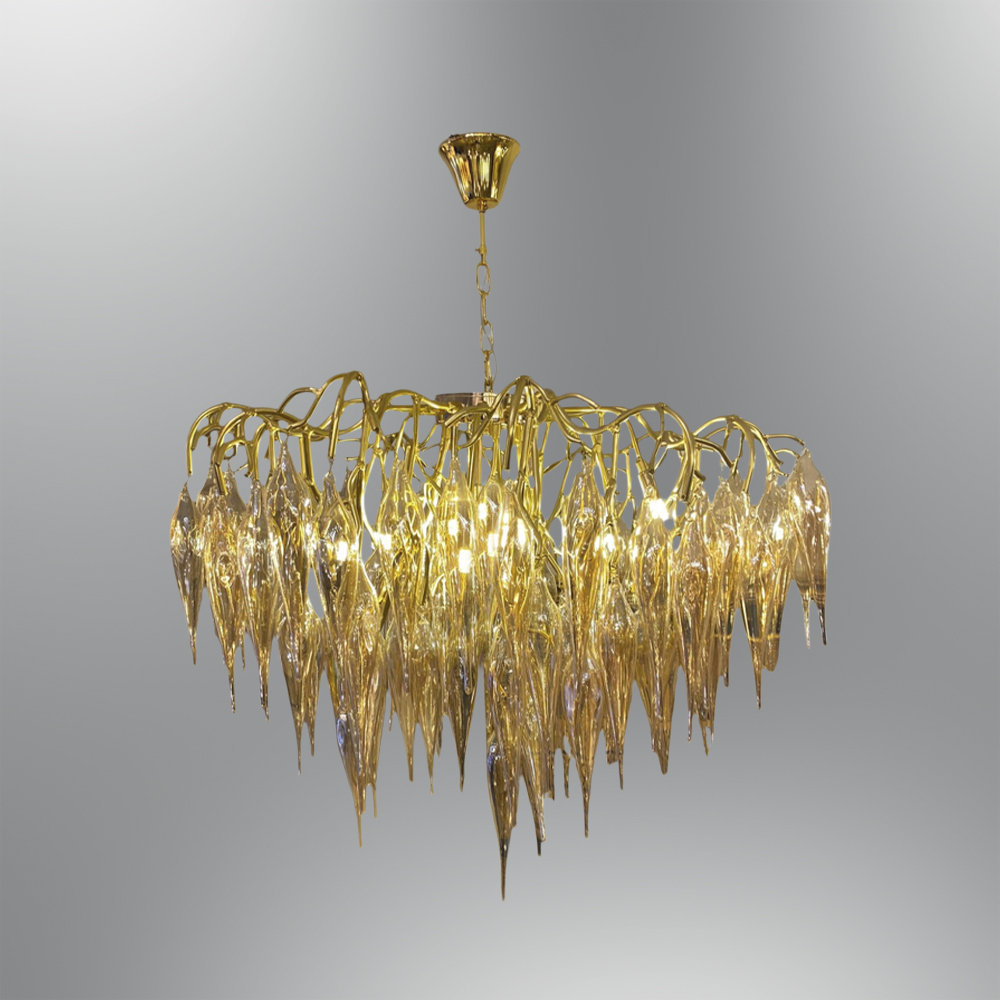 6 Arm Crystal Classic Chandelier (Metal / Material) 6 Kollu Kristal Klasik Avize (Metal / Kristal Malzeme)
