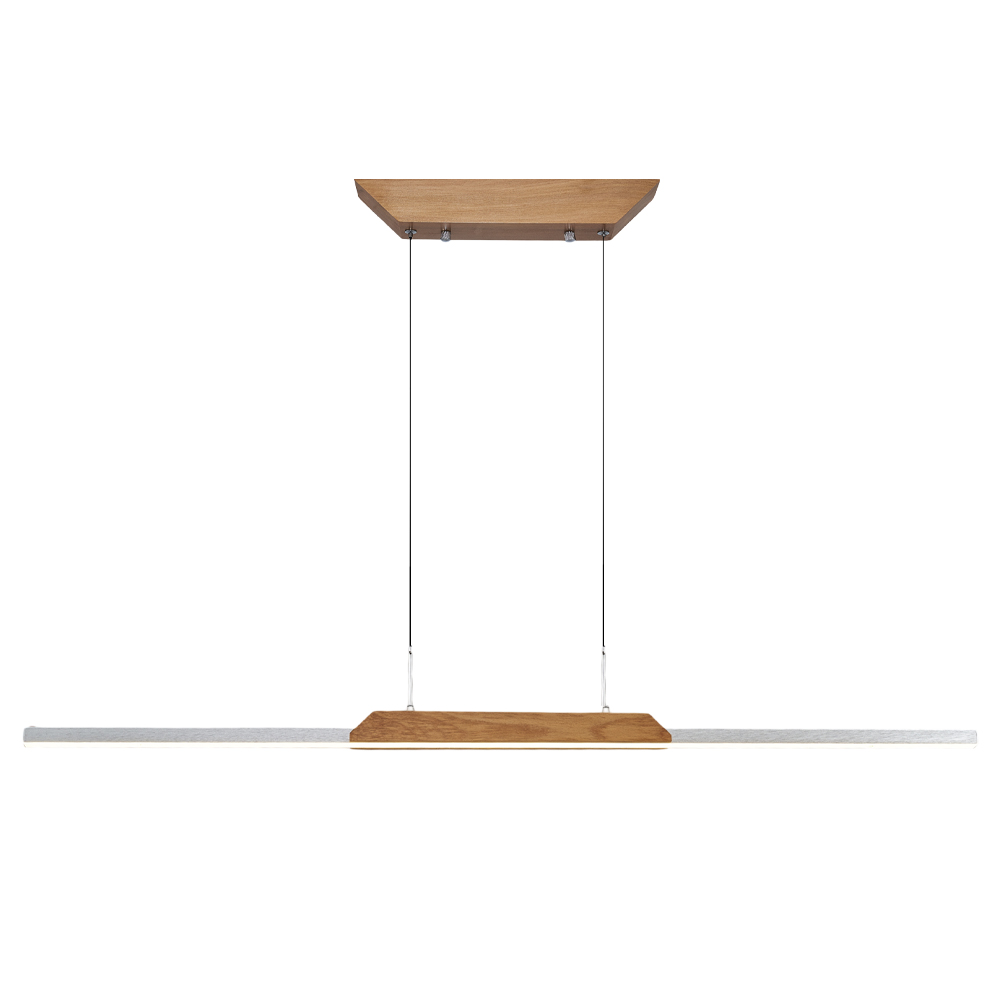 Gri-Siyah Ahşap LED Avize 120x120 cm (25w) — görsel 3
