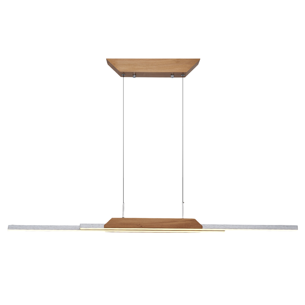 Gri-Siyah Ahşap LED Avize 120x120 cm (36w) — görsel 2