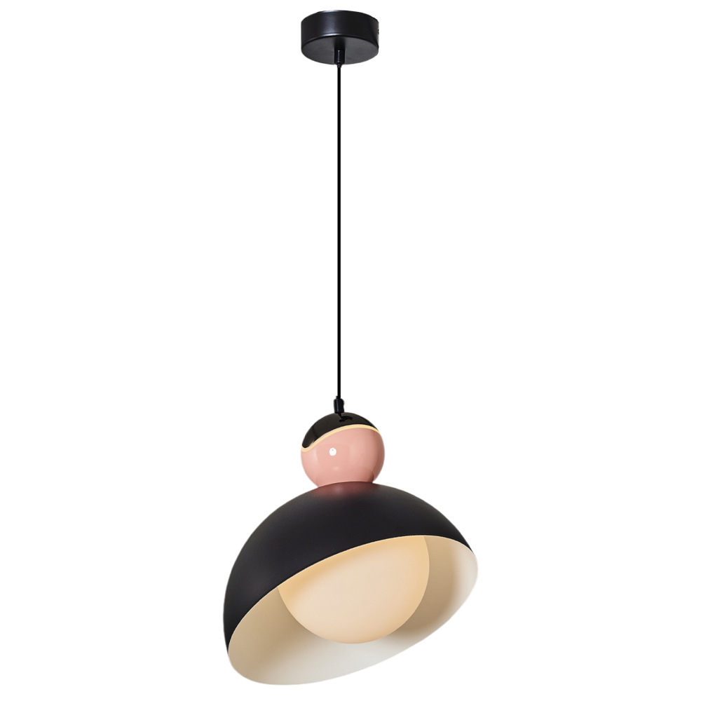 1 Kollu Gri-Siyah Opal Cam LED Avize 30x120 cm — görsel 5