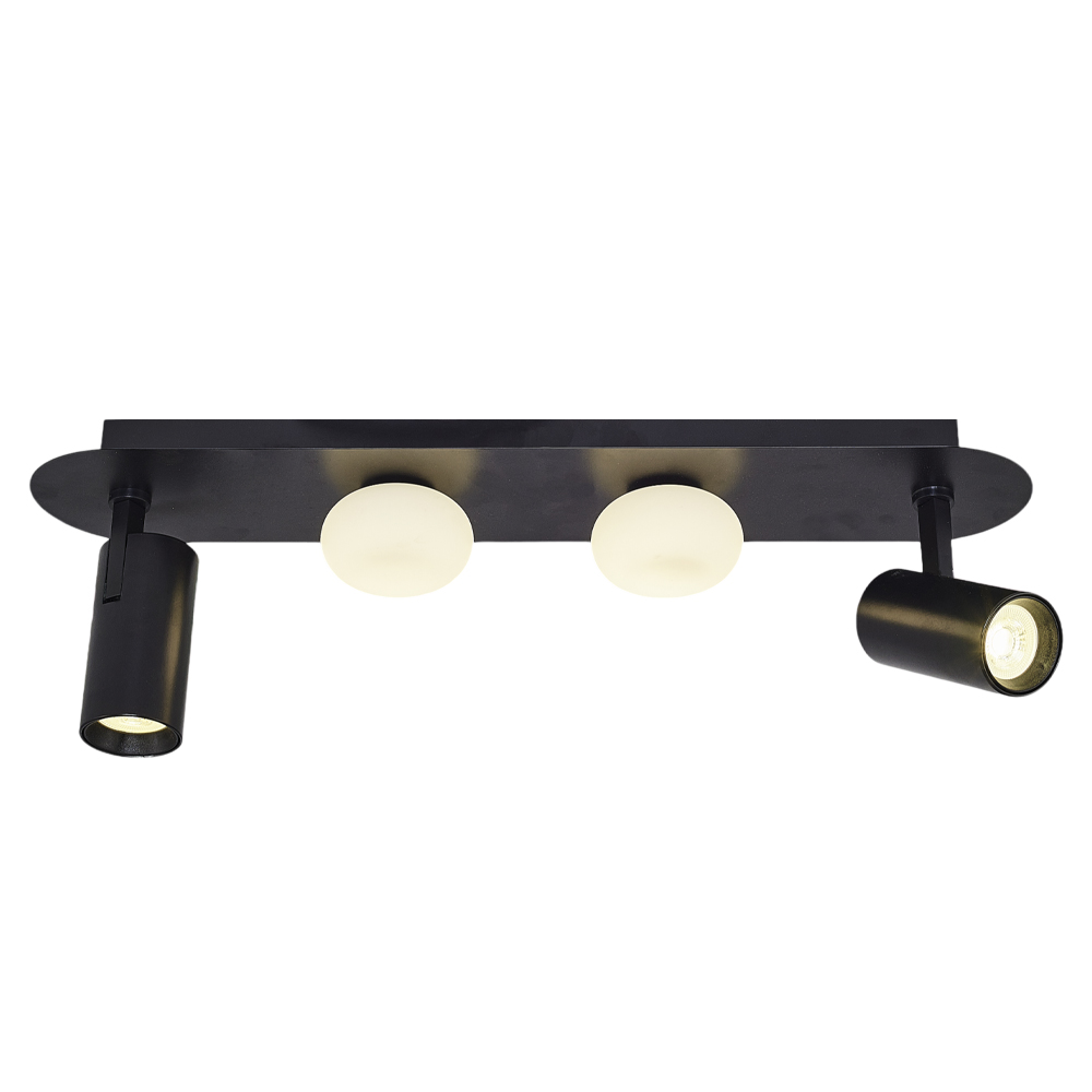Gri-Siyah Cam LED Plafonyer 60x18 cm — görsel 3