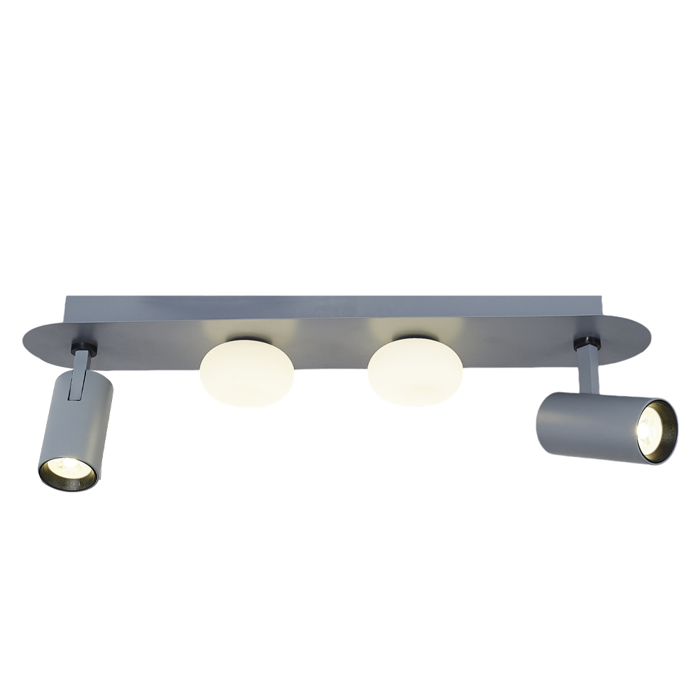Gri-Siyah Cam LED Plafonyer 60x18 cm — görsel 5