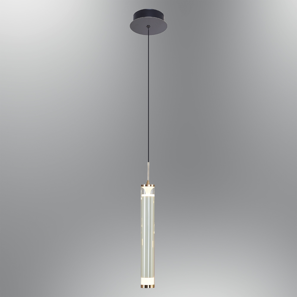 Beyaz-Mavi Cam LED Avize 5x120 cm — görsel 2