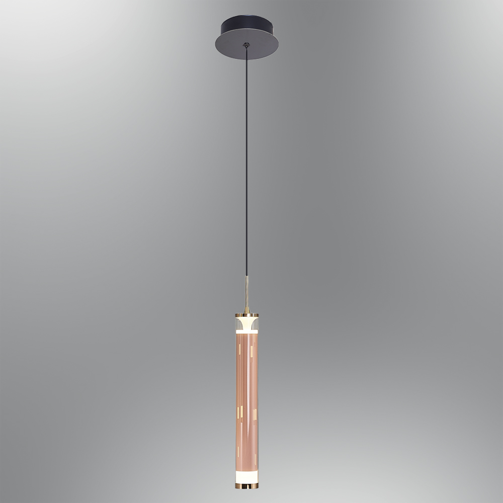 Beyaz-Mavi Cam LED Avize 5x120 cm — görsel 5