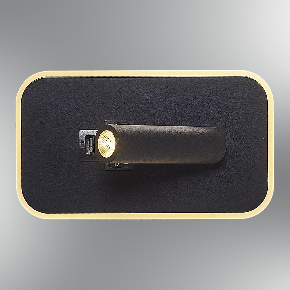 Sarı-Siyah Akrilik LED Aplik 7x11 cm