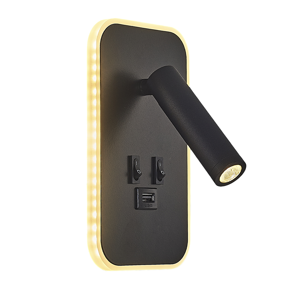 Sarı-Siyah Akrilik LED Aplik 7x11 cm — görsel 3