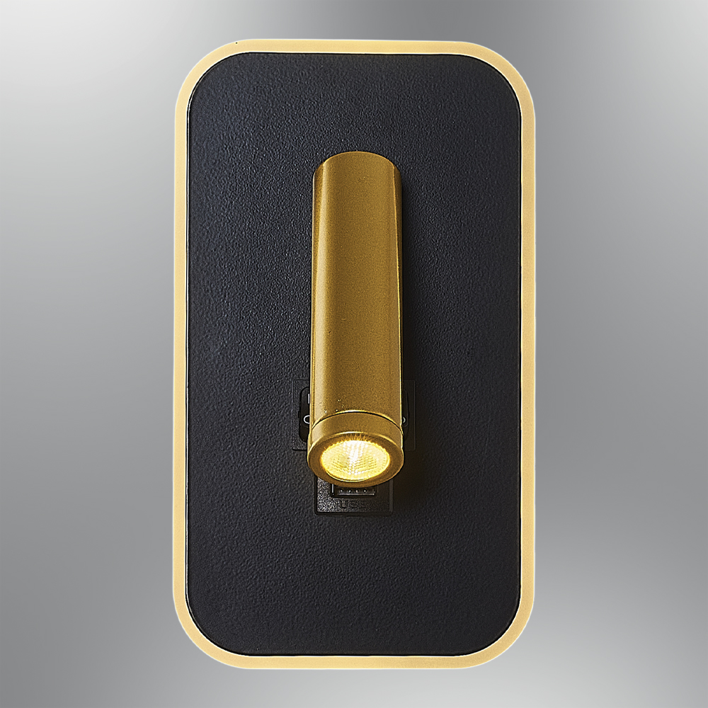 Sarı-Siyah Akrilik LED Aplik 7x11 cm — görsel 4