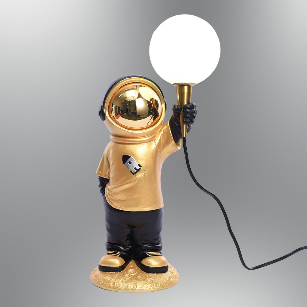 Sarı-Mavi Polyester LED Masa Lambası 18x35 cm Sarı-Mavi Polyester LED Masa Lambası 18x35 cm