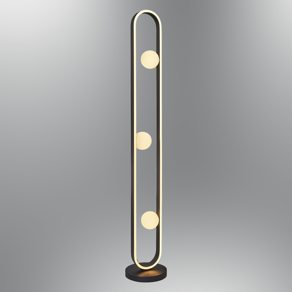 Opal Glas LED Stehleuchte 16x130 cm Opal Cam LED Lambader 16x130 cm