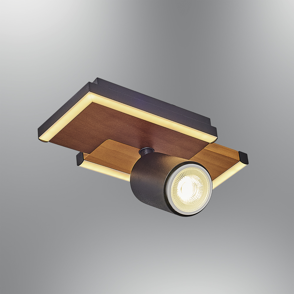 Ahşap LED Plafonyer 22x16 cm Ahşap LED Plafonyer 22x16 cm