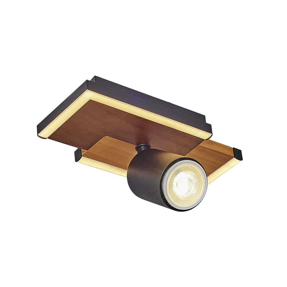 Ahşap LED Plafonyer 22x16 cm — görsel 3
