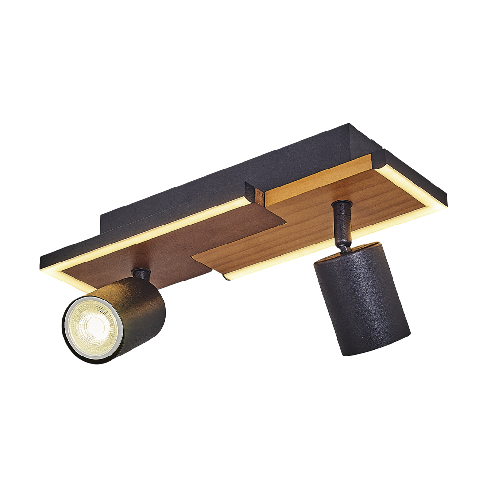 Ahşap LED Plafonyer 33x16 cm — görsel 3