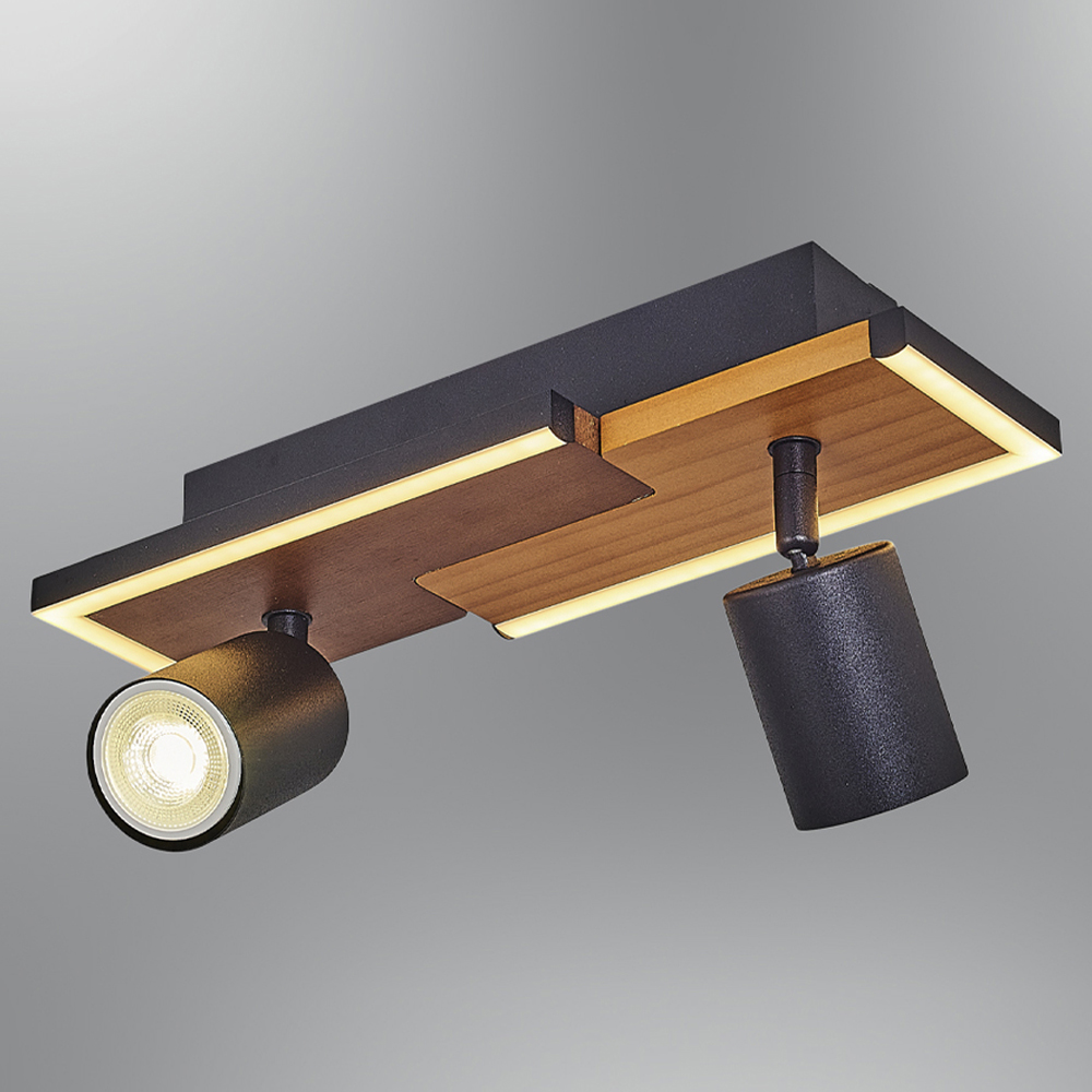 Ahşap LED Plafonyer 33x16 cm — görsel 5