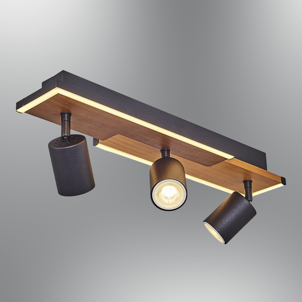 Ahşap LED Plafonyer 53x16 cm Ahşap LED Plafonyer 53x16 cm