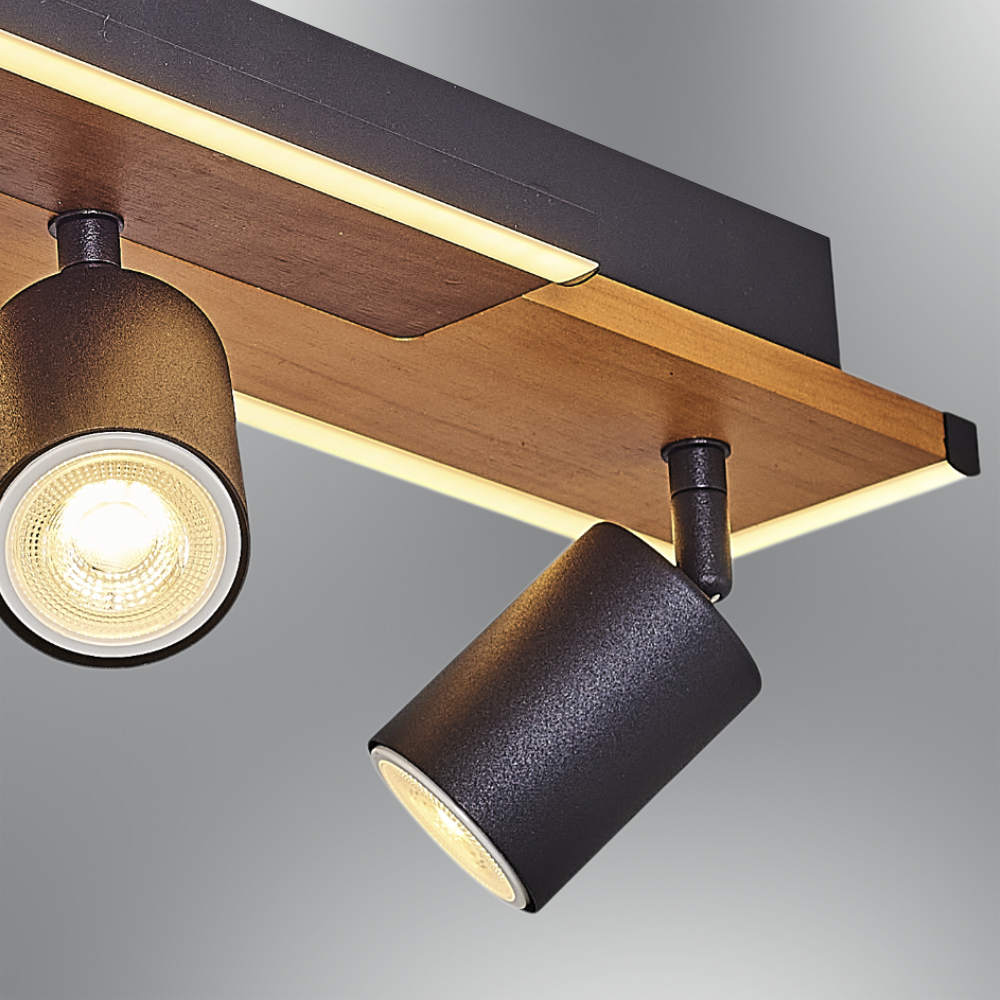 Ahşap LED Plafonyer 53x16 cm Ahşap LED Plafonyer 53x16 cm