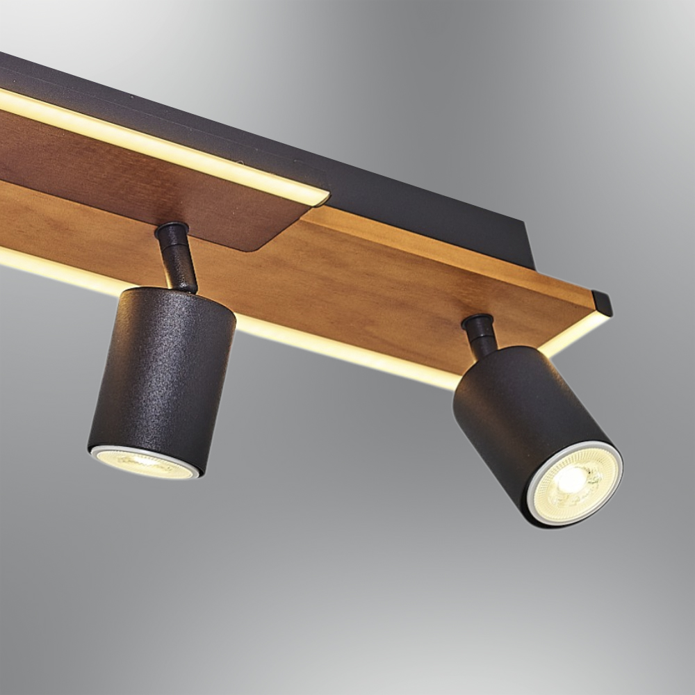 Ahşap LED Plafonyer 73x16 cm — görsel 3