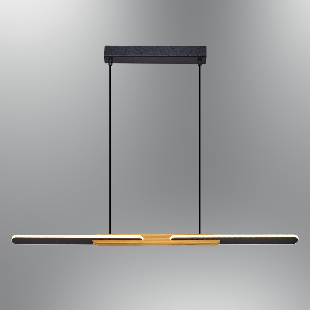 Madera LED Lámpara de Araña 117x120 cm Ahşap LED Avize 117x120 cm