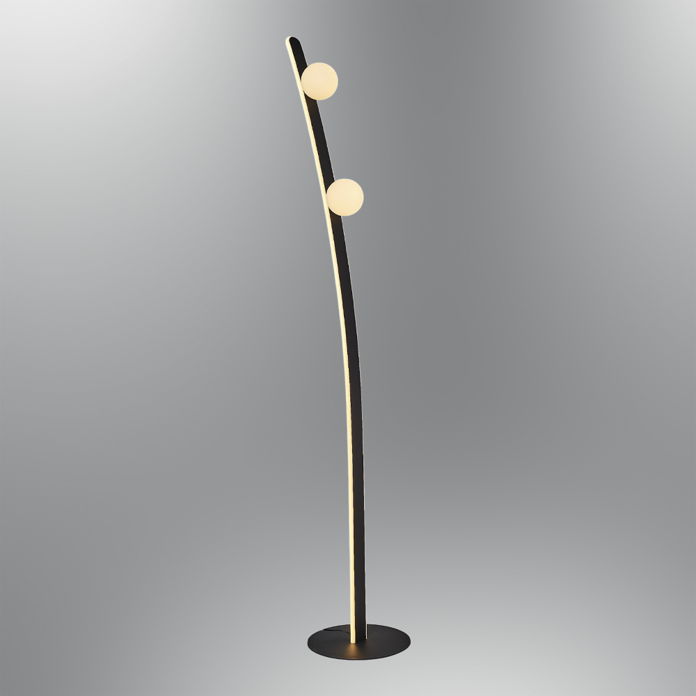 أسود أكريليك LED مصباح أرضي 6x130 cm أسود أكريليك LED مصباح أرضي 6x130 cm