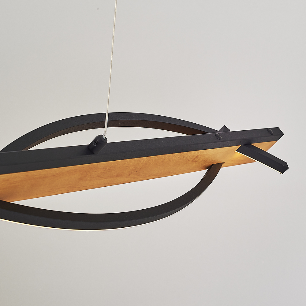 Ahşap LED Avize 120x120 cm (38w) — görsel 3