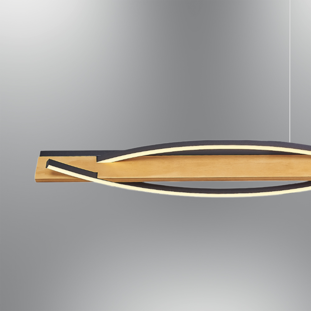 Ahşap LED Avize 120x120 cm (38w) — görsel 5