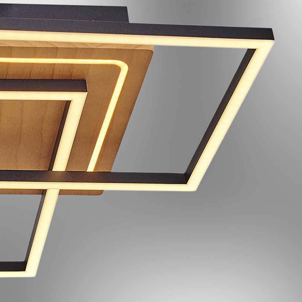 Ahşap LED Plafonyer 48x10 cm Ahşap LED Plafonyer 48x10 cm