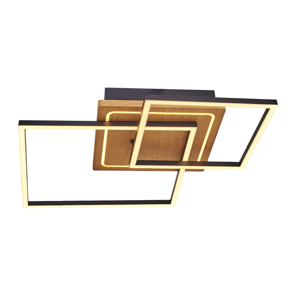 Ahşap LED Plafonyer 48x10 cm — görsel 3
