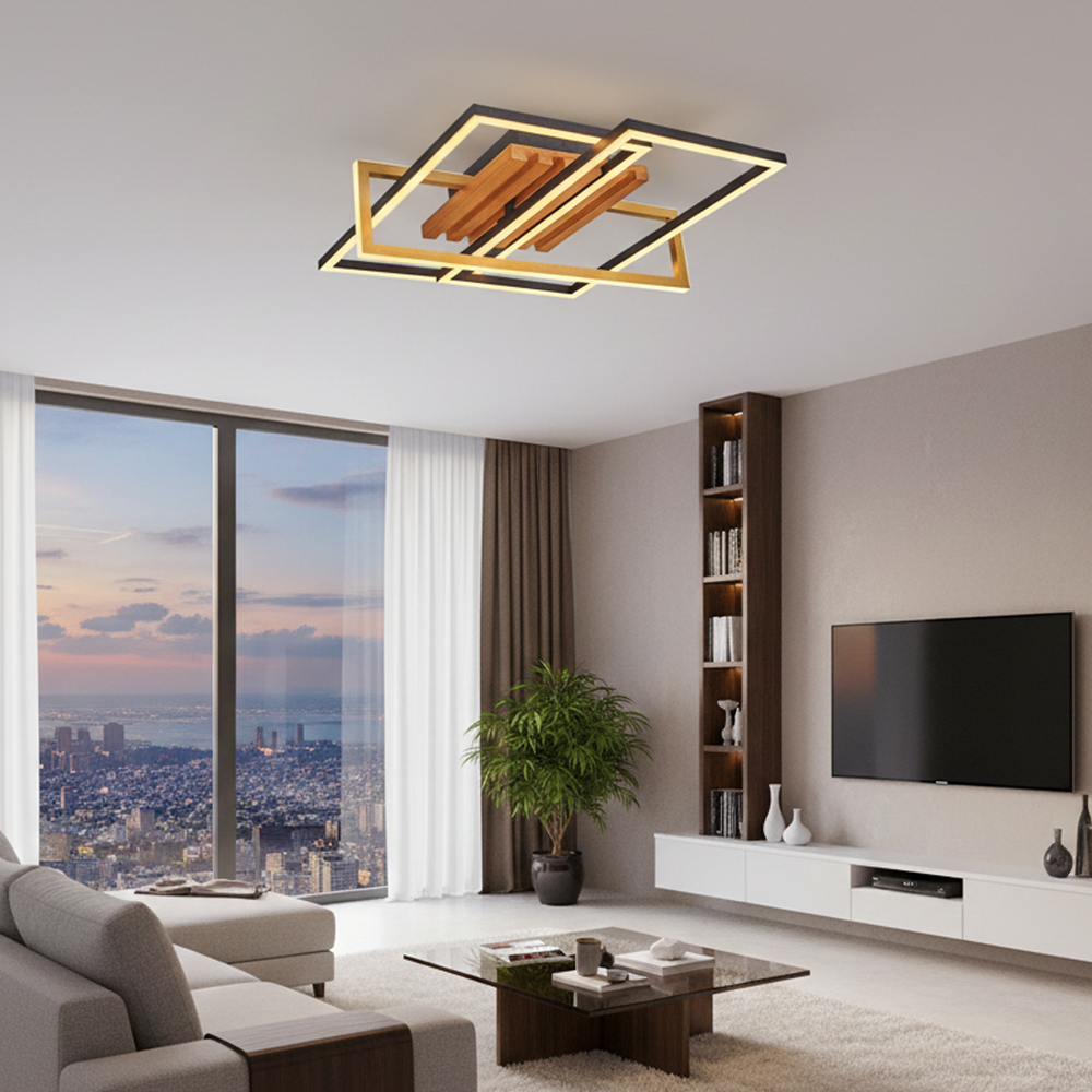 Ahşap LED Plafonyer 45x13 cm — görsel 6