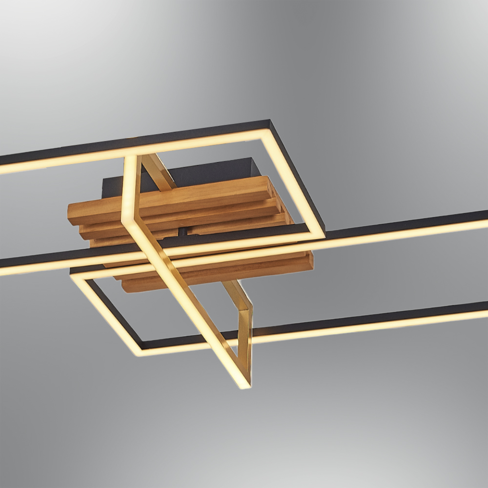 Ahşap LED Plafonyer 90x13 cm — görsel 3