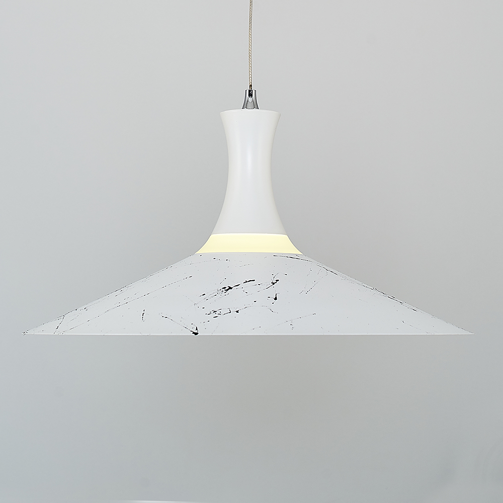 Beyaz-Siyah Metal LED Avize 40x120 cm — görsel 3