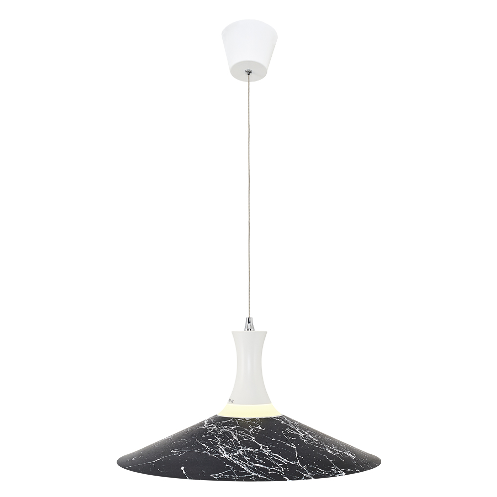 Beyaz-Siyah Metal LED Avize 40x120 cm — görsel 4