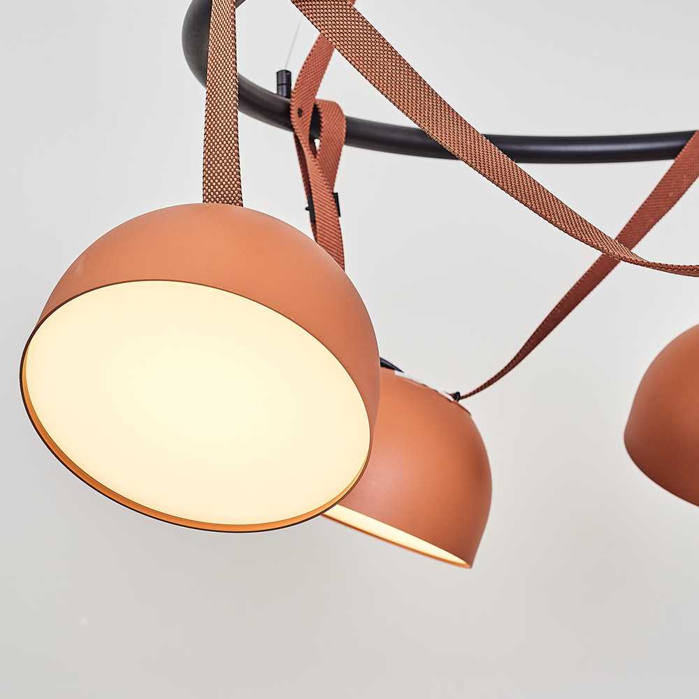 Kırmızı-Siyah Akrilik LED Avize 73x120 cm — görsel 4