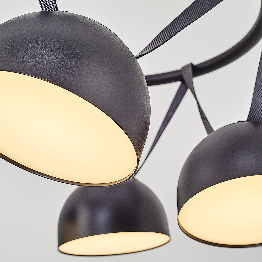 Kırmızı-Siyah Akrilik LED Avize 73x120 cm — görsel 8