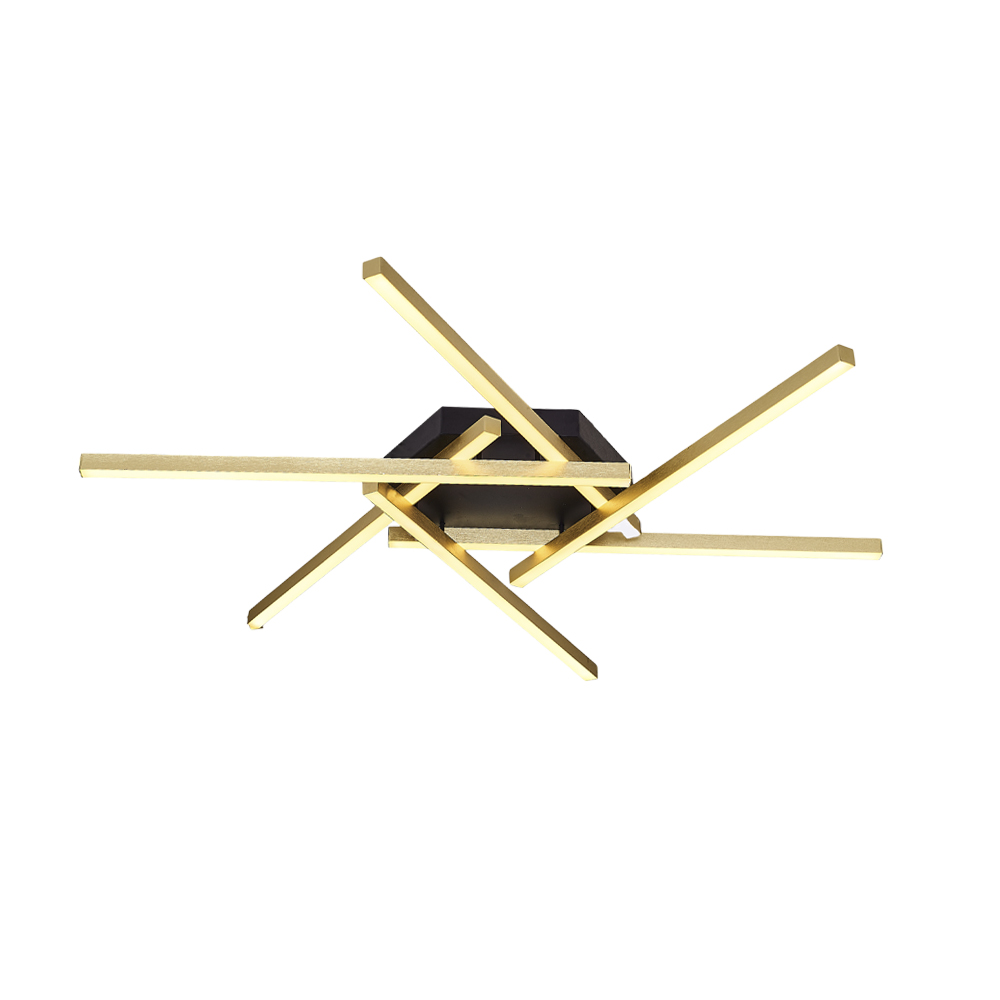 Sarı-Siyah Akrilik LED Plafonyer 68x8 cm Sarı-Siyah Akrilik LED Plafonyer 68x8 cm