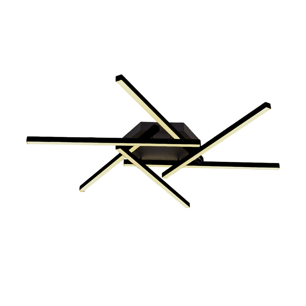 Sarı-Siyah Akrilik LED Plafonyer 68x8 cm — görsel 3