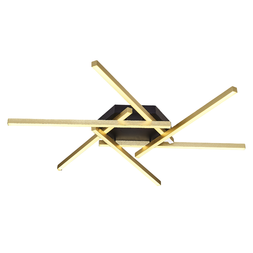 Sarı-Siyah Akrilik LED Plafonyer 98x8 cm Sarı-Siyah Akrilik LED Plafonyer 98x8 cm