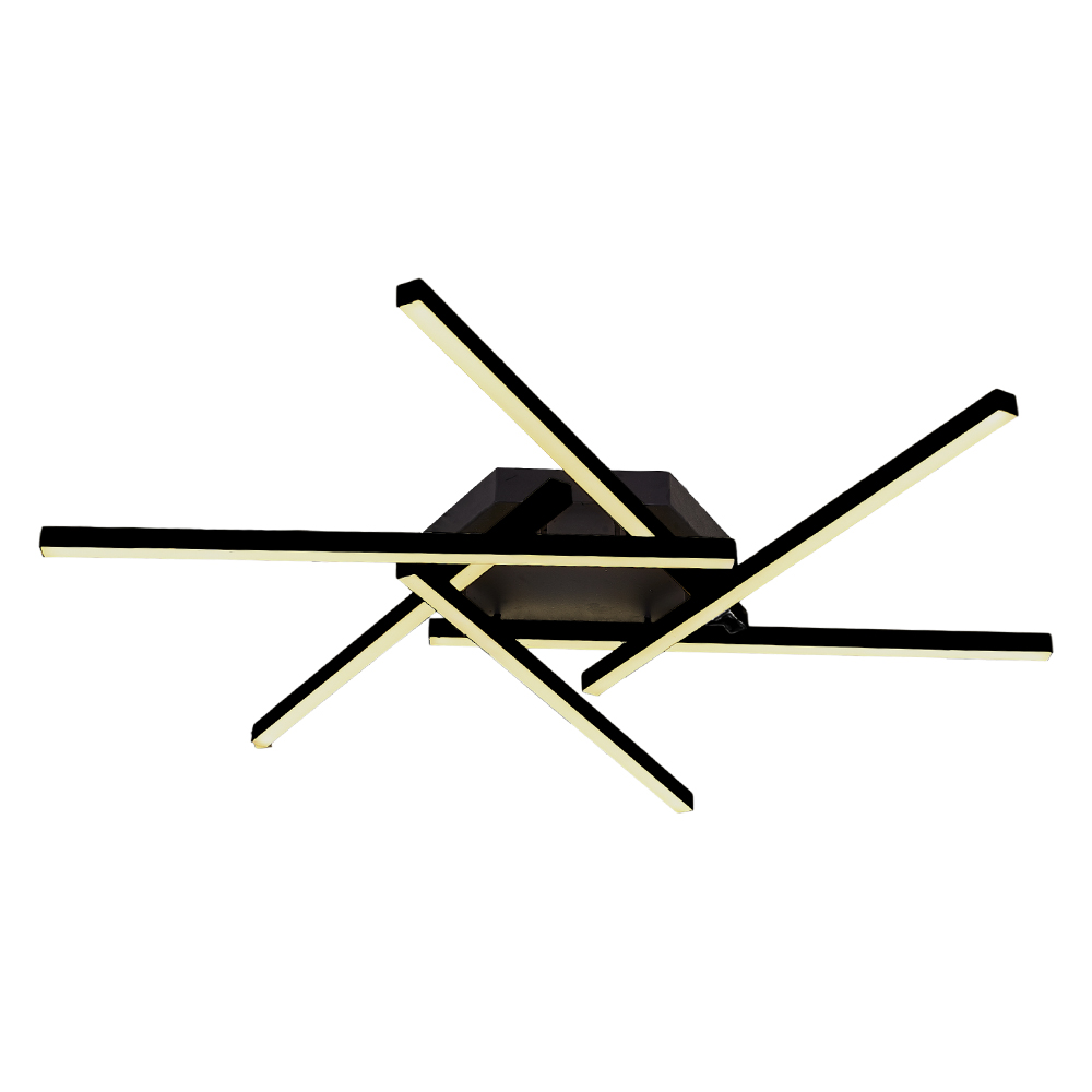 Sarı-Siyah Akrilik LED Plafonyer 98x8 cm — görsel 3