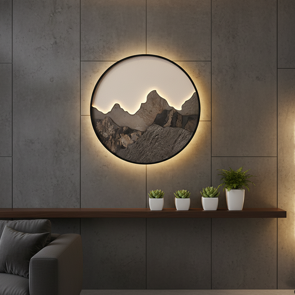 Akrilik LED Işıklı Duvar Tablosu 60x5 cm Akrilik LED Işıklı Duvar Tablosu 60x5 cm