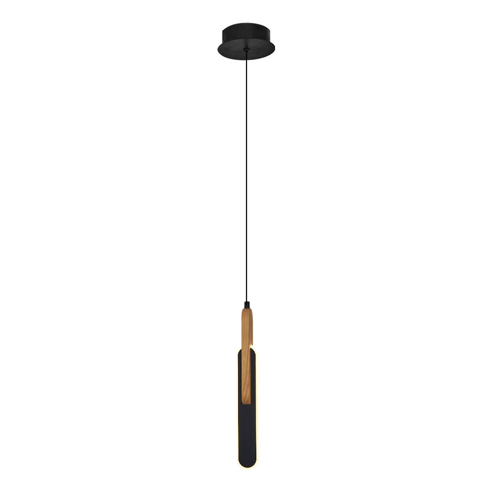 Ahşap LED Avize 10x120 cm — görsel 2